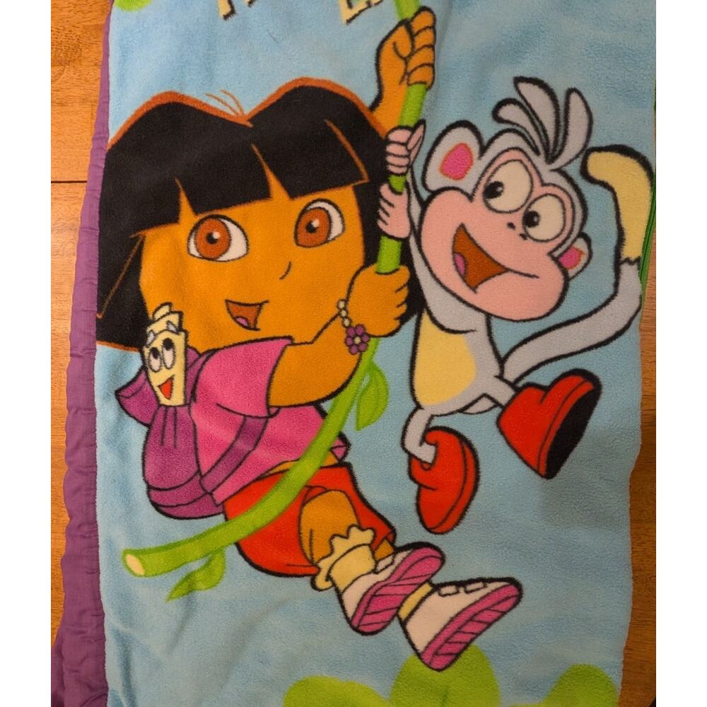 2004 Vintage Dora the Explorer Boots Nick Jr Ready Bed Sleeping Bag with Case